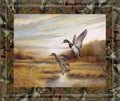 22x26 Mallards By Ruanne Manning And Mossy Oak Native Living - Framed Print Wall Art - Light Brown