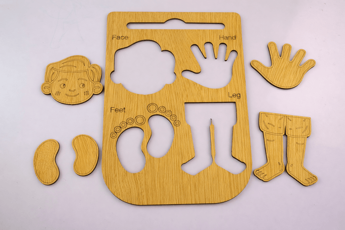 8-in-1 Wooden Kids Learning Stencil Kit – Urdu, English, Numbers, Shapes & Activity Boards with Colors | FB GAMEZ