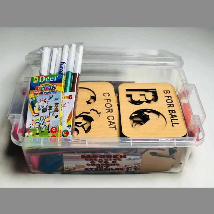 A for Apple A to Z Alphabets Drawing Stencils and Puzzles - FB GAMEZ