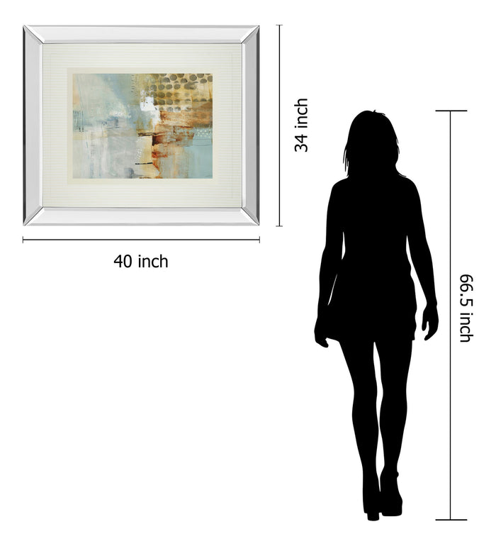 A Million Times Apart By Natasha Barnes - Mirror Framed Print Wall Art - Beige