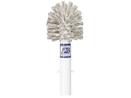 A&B BRUSH CORNER COMBINATION WHITE AND STAINLESS BRISTLE