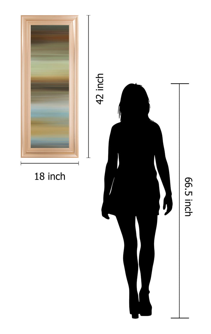 Abstract Horizon I By James Mcmaster - Framed Print Wall Art - Beige