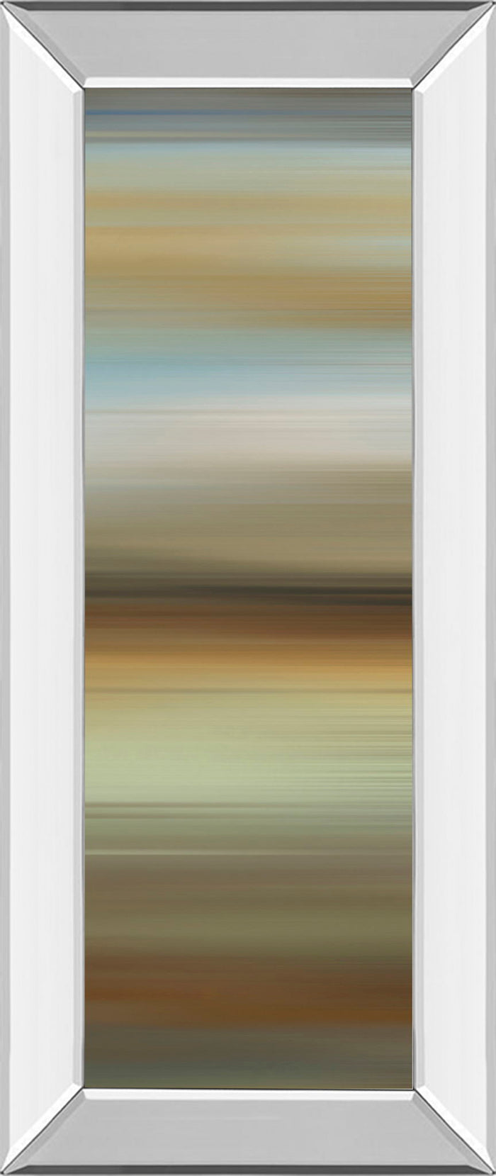 Abstract Horizon Il By James Mcmaster - Mirror Framed Print Wall Art - Beige