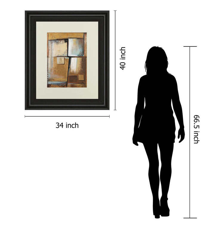 Abstract I By Patricia Pinto - Framed Print Wall Art - Beige