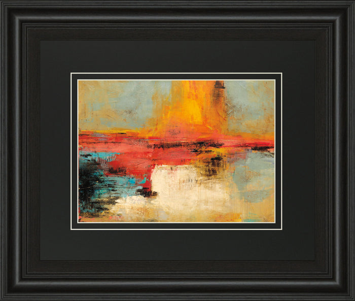 Acertijo By Santos Villareal - Framed Print Wall Art - Orange