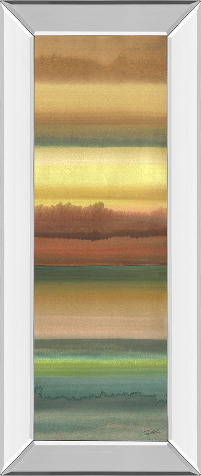 Ambient Sky Il By John Butler - Mirror Framed Print Wall Art - Light Brown