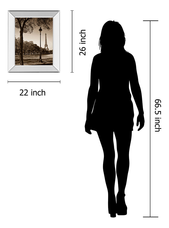 An Afternoon Stroll-pari By Maihara - Mirrored Frame - Light Brown