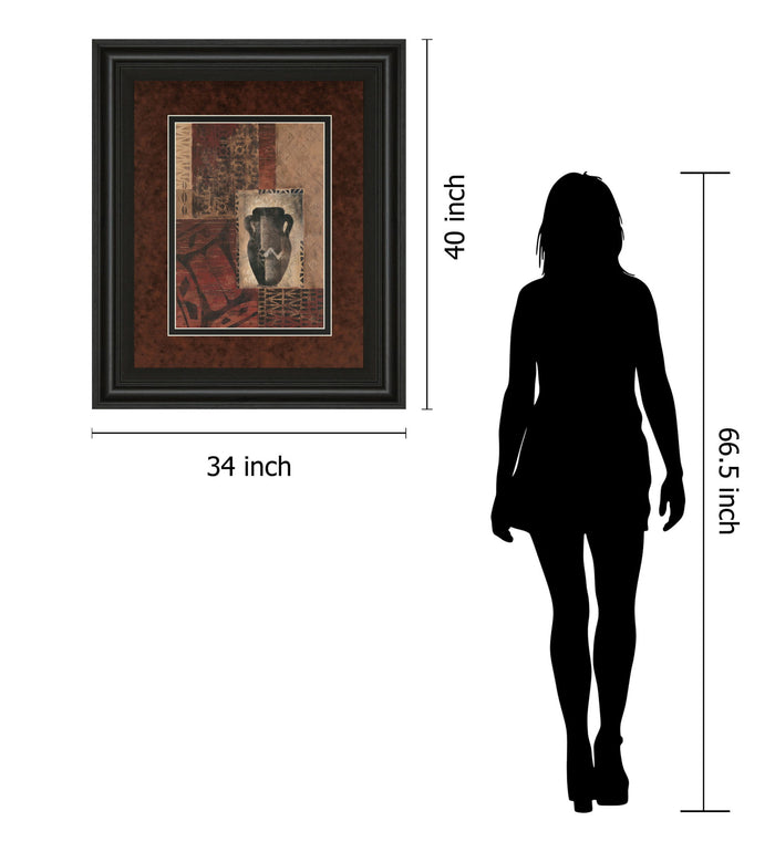 Artifact Revival Il By Maria Donovan - Framed Print Wall Art - Dark Red