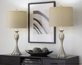 Ashland - Contemporary Table Lamp (Set of 2) - Nickel / Light Gray