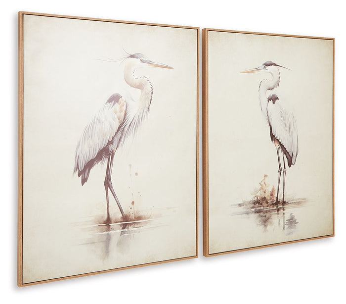 Aubinell - Wall Art Set (Set of 2) - Beige