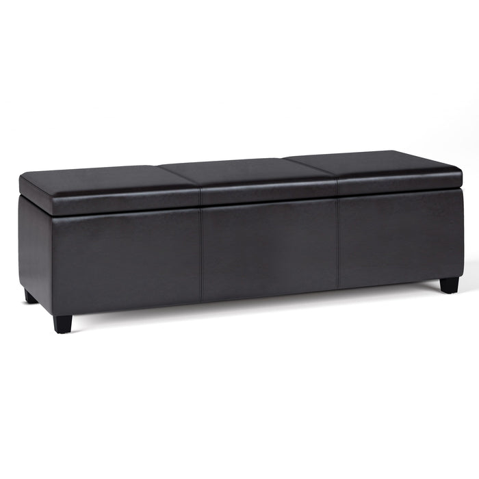 Dark Brown / 53.9"W x 18.1"D x 16.5"H / Faux Leather