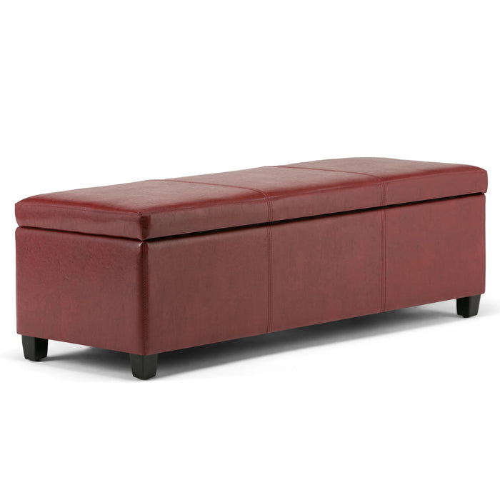 Red / 48.4"W x 18.1"D x 16.1"H / Faux Leather