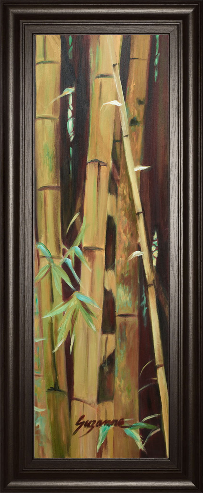 Bamboo Finale Il By Suzanne Wilkins - Framed Print Wall Art - Light Brown