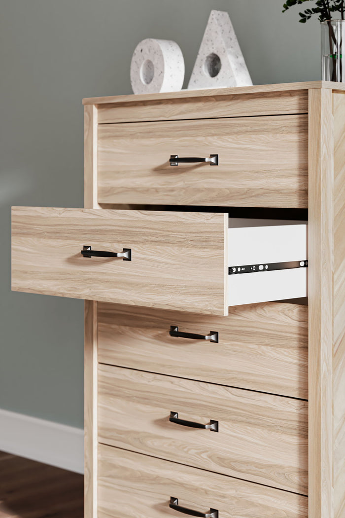 Battelle - Five Drawer Chest - Tan