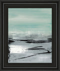 Beach Il By Heather Mcalpine - Framed Print Wall Art - Light Blue