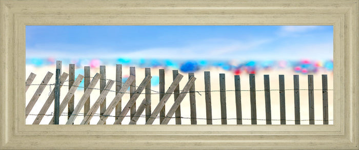 Beachscape Il By James Mcloughlin - Framed Print Wall Art - Light Blue