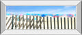 Beachscape Il By James Mcloughlin - Mirror Framed Print Wall Art - Light Blue