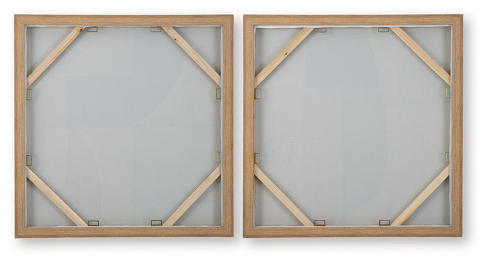 Bexlen - Wall Art Set (Set of 2) - Tan / Taupe / Black