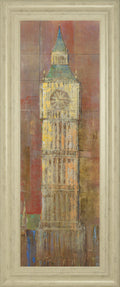 Big Ben By Longo - Framed Print Wall Art - Dark Red