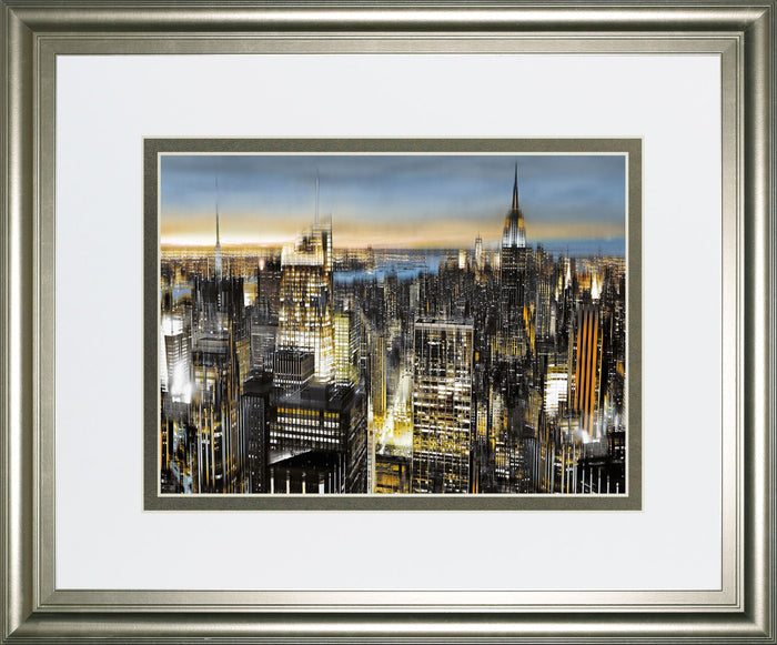 Big City By Alan Lambert - Framed Print Wall Art - Gray