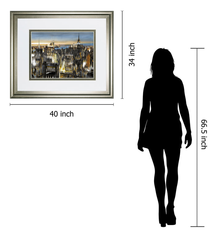 Big City By Alan Lambert - Framed Print Wall Art - Gray
