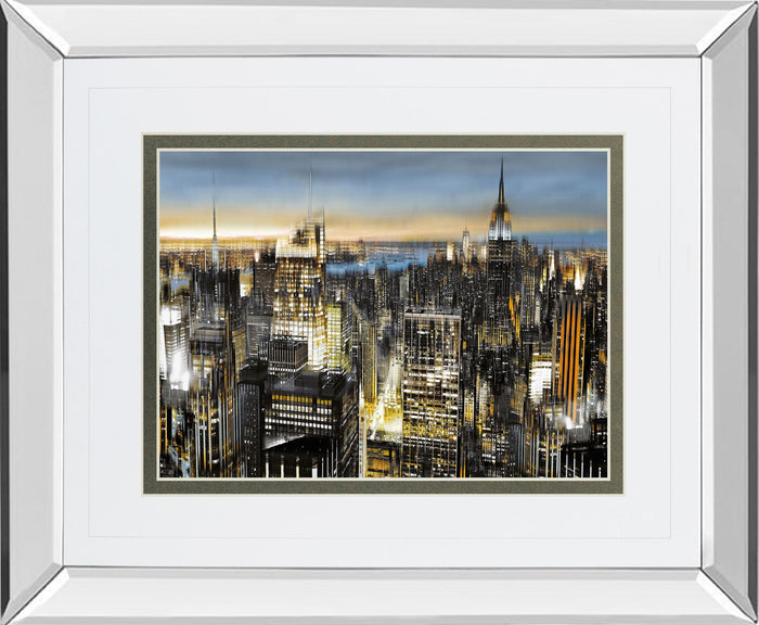 Big City By Alan Lambert - Mirror Framed Print Wall Art - Gray