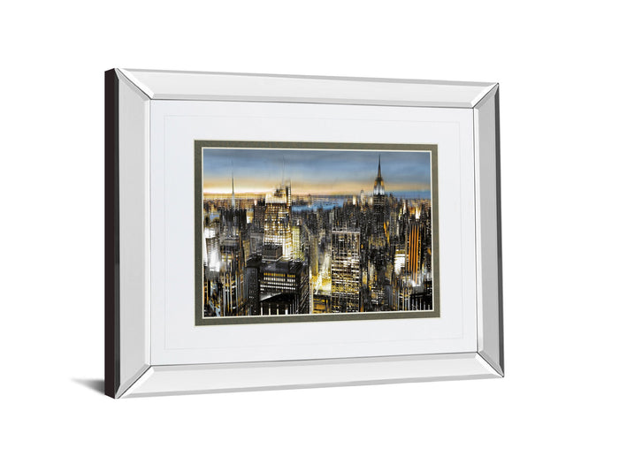 Big City By Alan Lambert - Mirror Framed Print Wall Art - Gray
