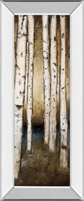 Birch Landing III By St Germain - Mirror Framed Print Wall Art - Beige