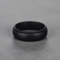 Black 8mm silicone wedding ring