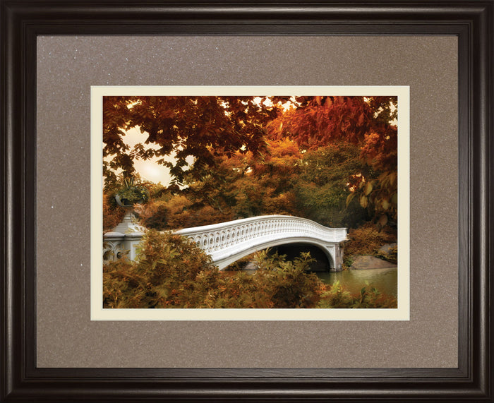Bow Bridge By Tom Reeves - Framed Print Wall Art - Light Brown