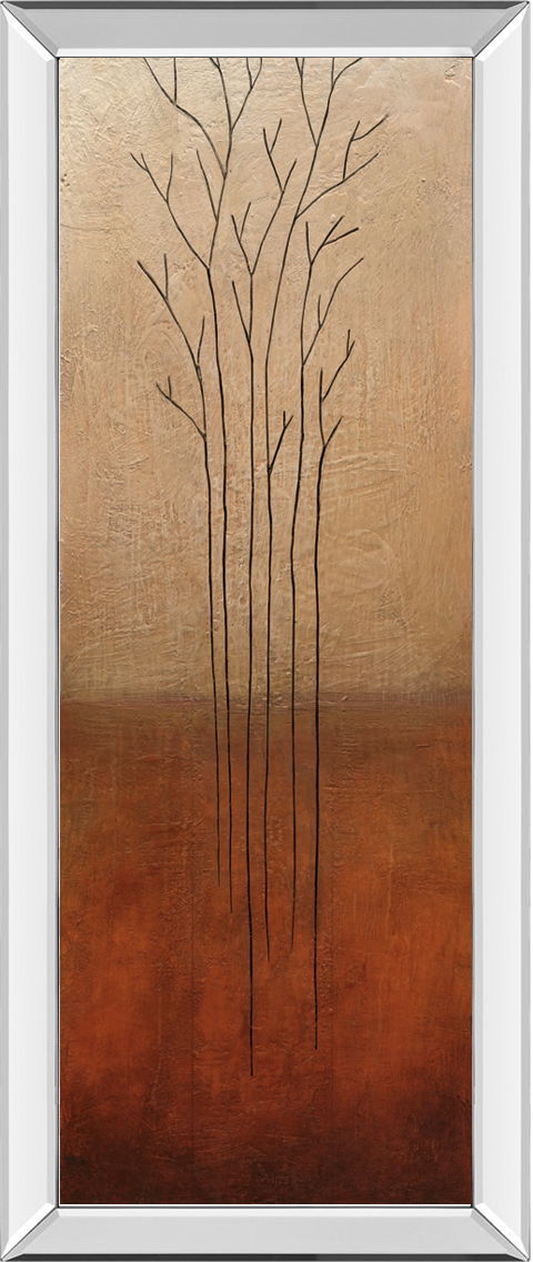 Branch Rouge I By Eve - Mirrored Frame Wall Art - Light Brown