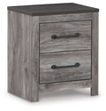 Bronyan - Two Drawer Night Stand - Dark Gray