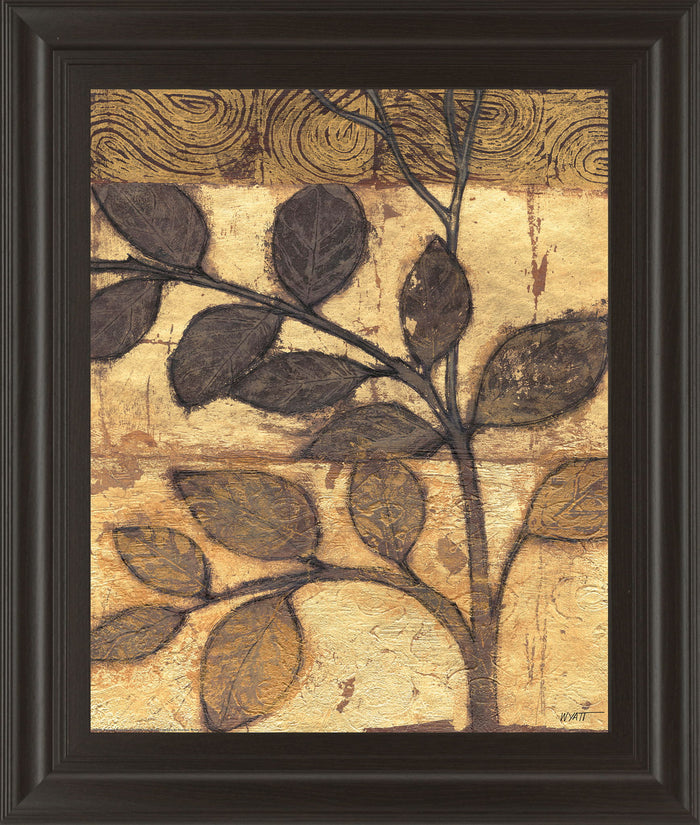 Bronzed Branches I By Norman Wyatt, Jr. - Framed Print Wall Art - Light Brown