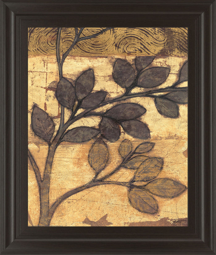 Bronzed Branches Il By Norman Wyatt, Jr. - Framed Print Wall Art - Light Brown