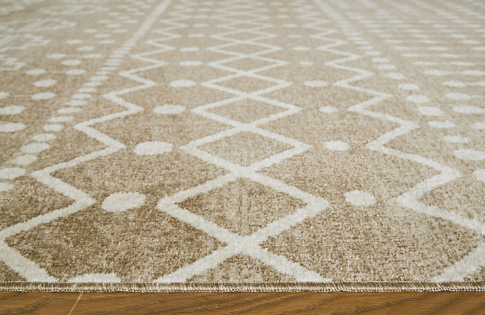 Bunchly - 5' x 7' Rug - Tan / Brown / Cream