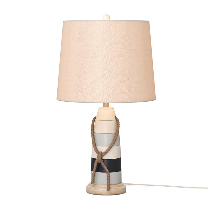Buoy - Poly Coastal Table Lamp (Set of 2) - Blue / Navy / White by Lux Lighting, view 2