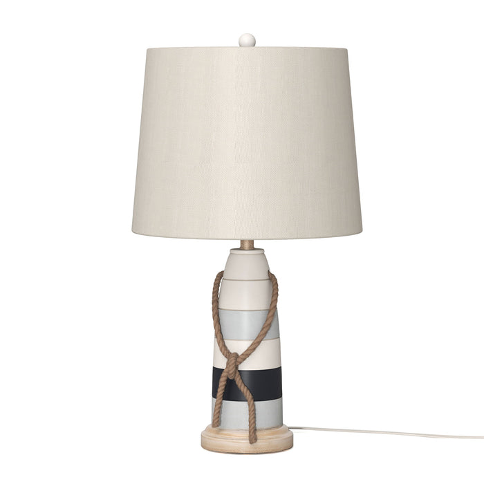 Buoy - Poly Coastal Table Lamp (Set of 2) - Blue / Navy / White by Lux Lighting, view 4