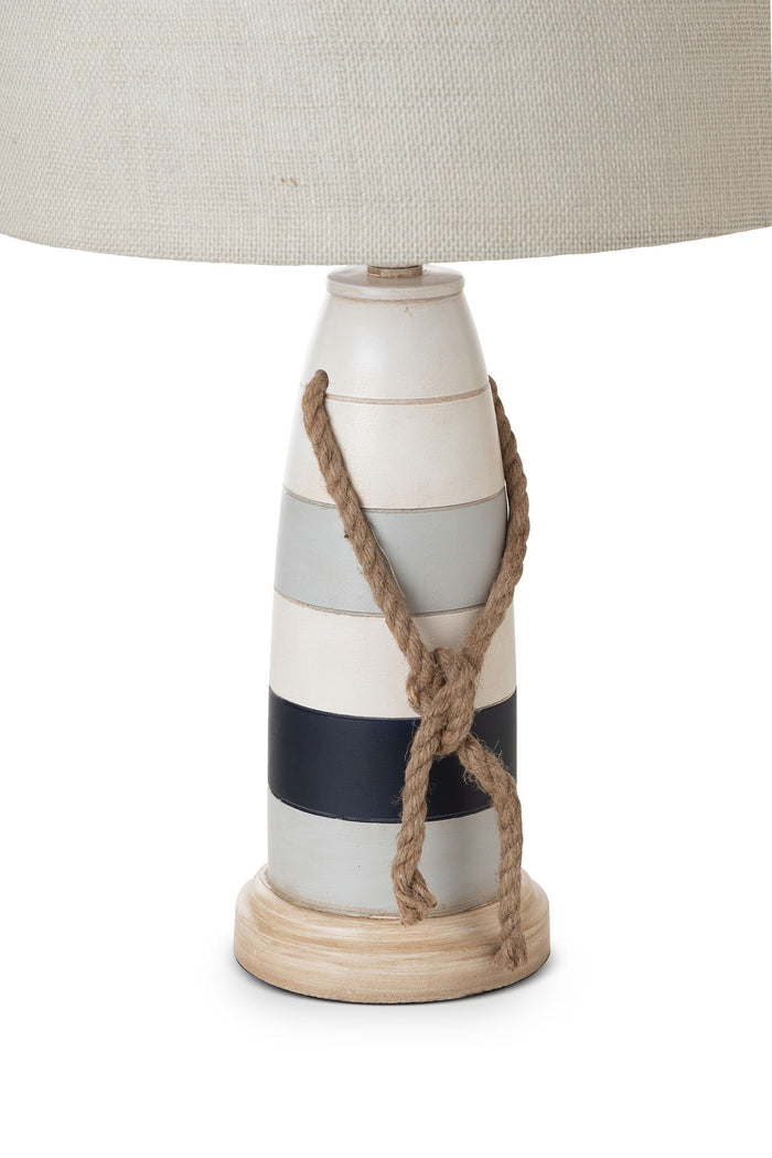 Buoy - Poly Coastal Table Lamp (Set of 2) - Blue / Navy / White