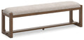 Cabalynn - Large Uph Dining Room Bench - Oatmeal / Light Brown