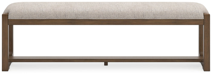 Cabalynn - Large Uph Dining Room Bench - Oatmeal / Light Brown