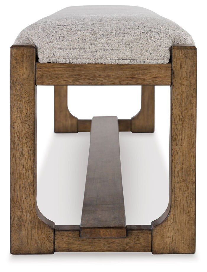 Cabalynn - Large Uph Dining Room Bench - Oatmeal / Light Brown
