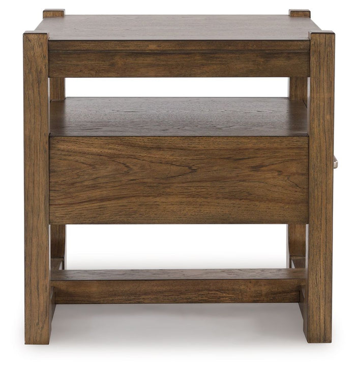 Cabalynn - Square End Table - Light Brown