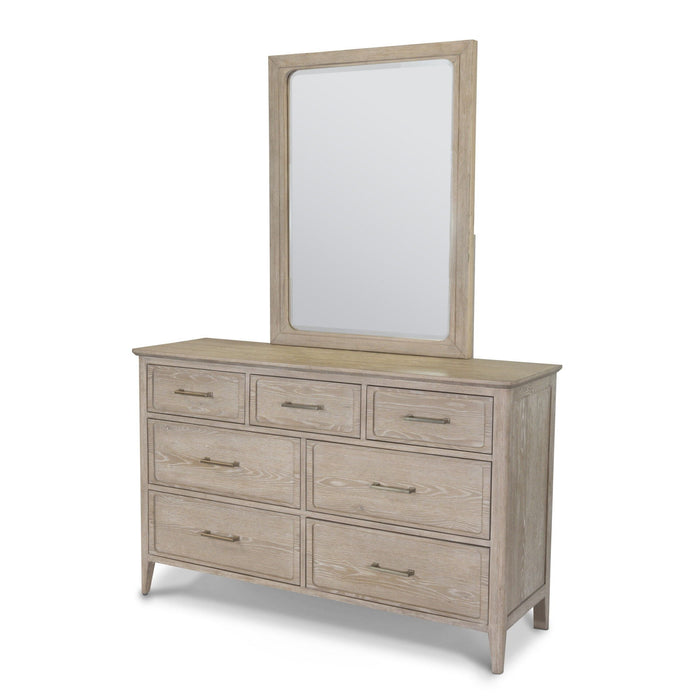 Cape May - Rectangular Dresser Mirror - Glazed Driftwood by Sea Winds, view 2