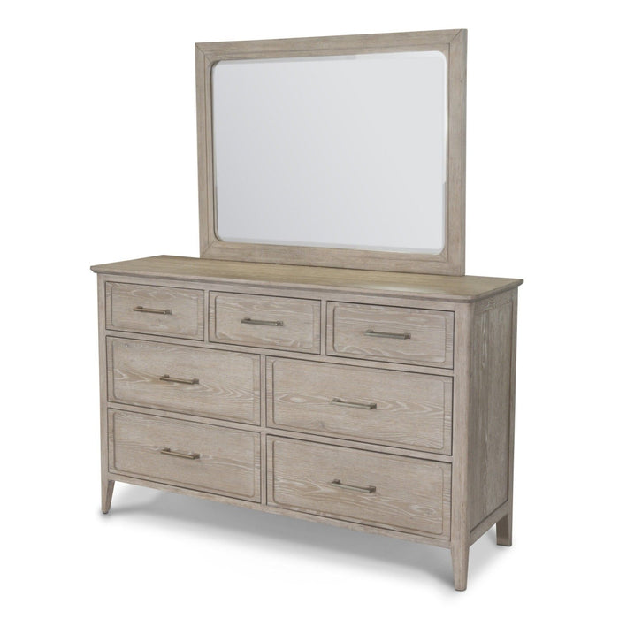 Cape May - Rectangular Dresser Mirror - Glazed Driftwood