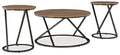 Cassbryn - Occasional Table Set (Set of 3) - Brown / Black
