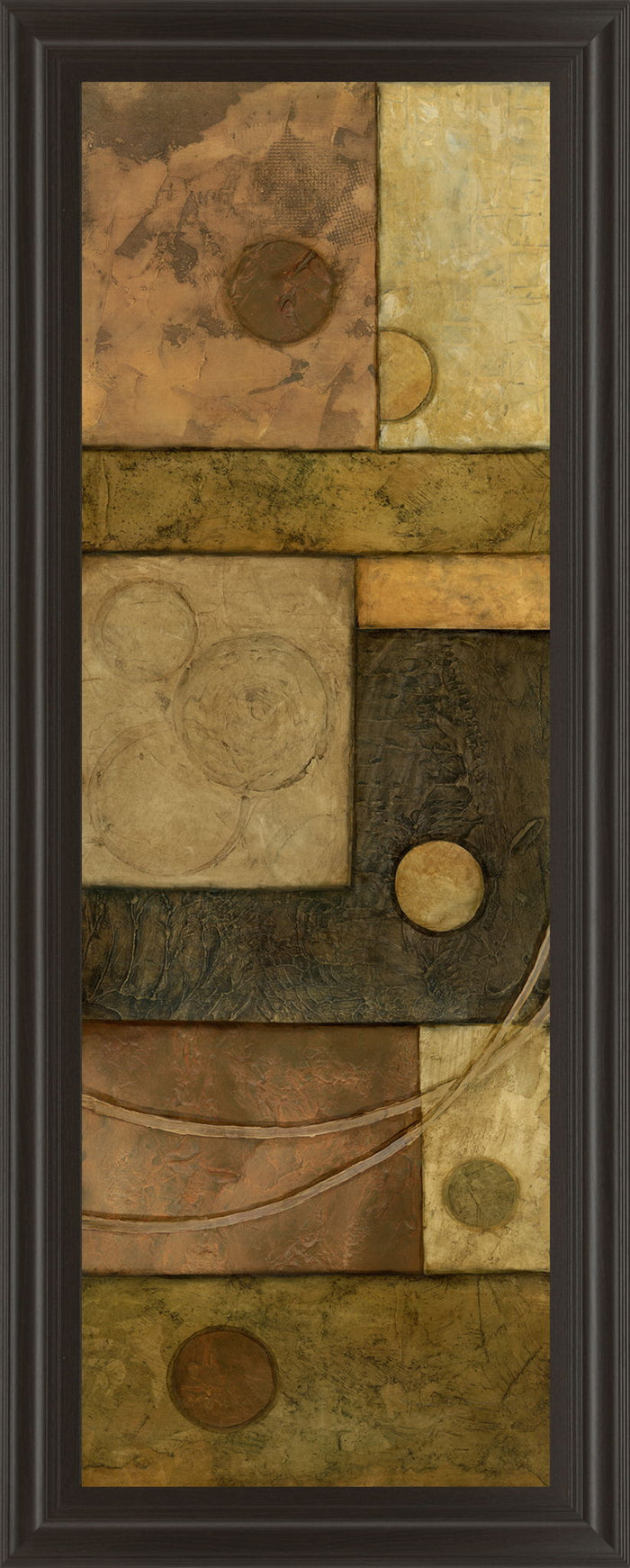 Circle Game I By Norm Olson - Framed Print Wall Art - Light Brown