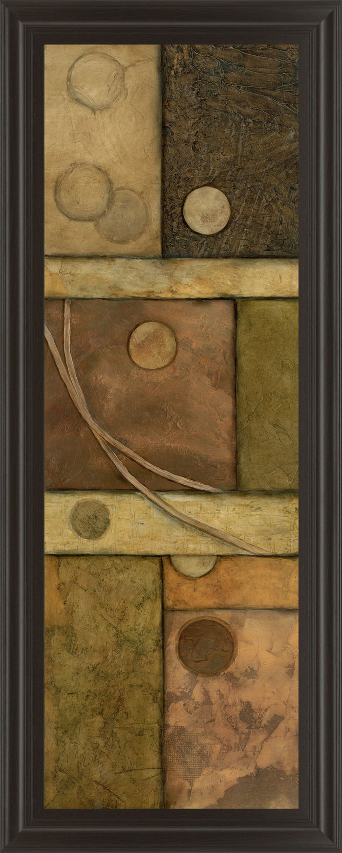 Circle Game Il By Norm Olson - Framed Print Wall Art - Light Brown