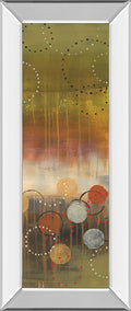 Circles In Panel Il By Jeni Lee - Mirror Framed Print Wall Art - Light Brown