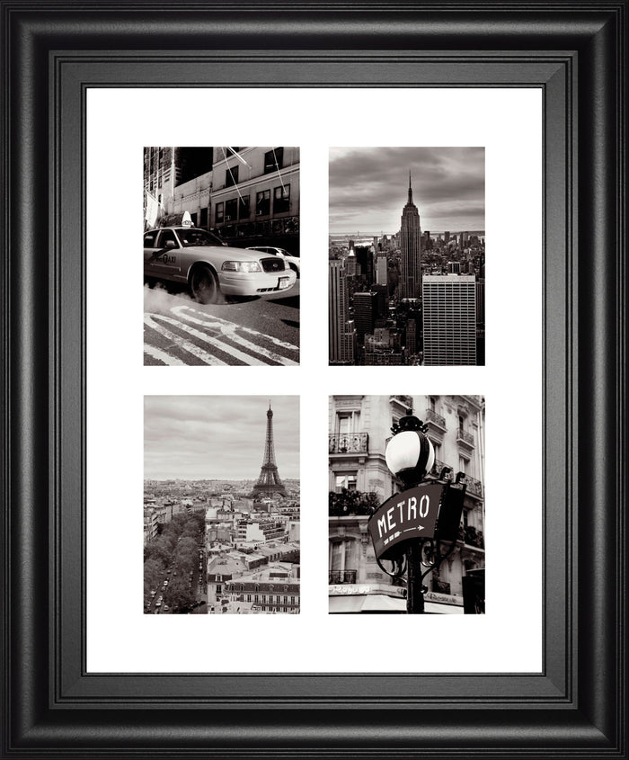 City Composite By Joseph Eta - Framed Print Wall Art - Dark Gray