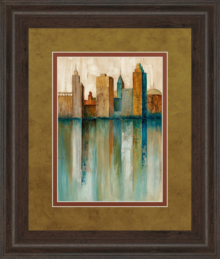 City View Il By Norm Olson - Framed Print Wall Art - Light Brown